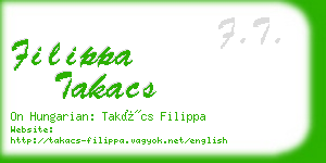 filippa takacs business card